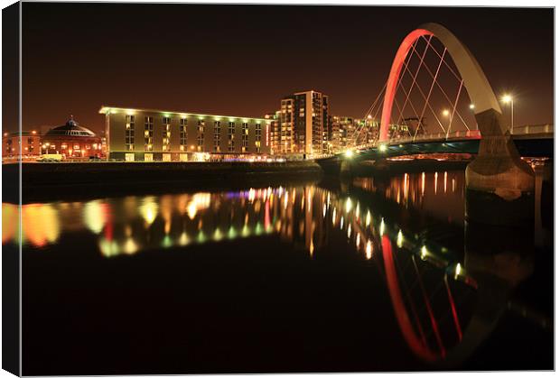 Glasgow Clyde Arc Bridge Canvas Print by Grant Glendinning