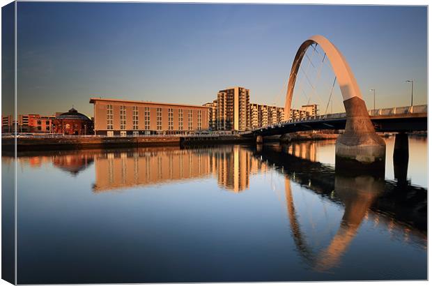 Glasgow Clyde Arc Bridge Canvas Print by Grant Glendinning