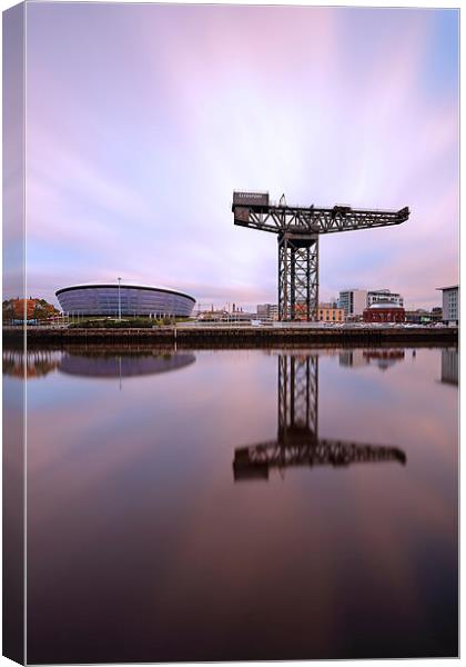 Glasgow Clyde Reflections Canvas Print by Grant Glendinning