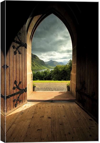  Through the arched door Canvas Print by Grant Glendinning