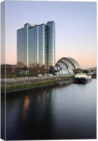  River Clyde Sunset Canvas Print by Grant Glendinning