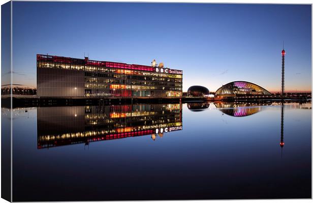 River Clyde Reflections  Canvas Print by Grant Glendinning