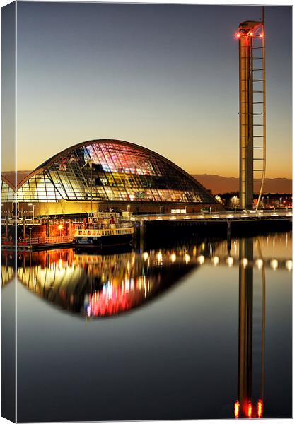 The Glasgow Science Centre  Canvas Print by Grant Glendinning