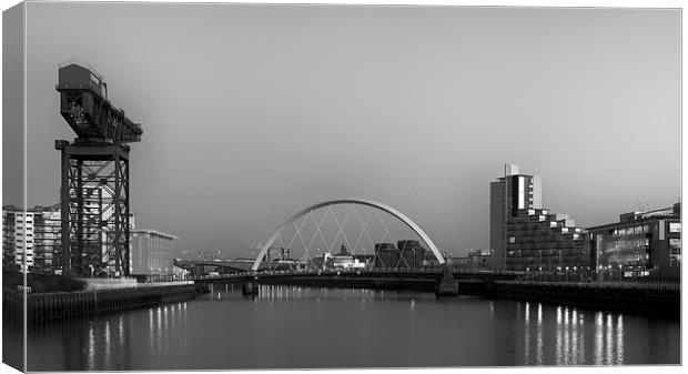 River Clyde View Canvas Print by Grant Glendinning