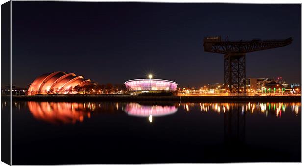 Glasgow Night Canvas Print by Grant Glendinning