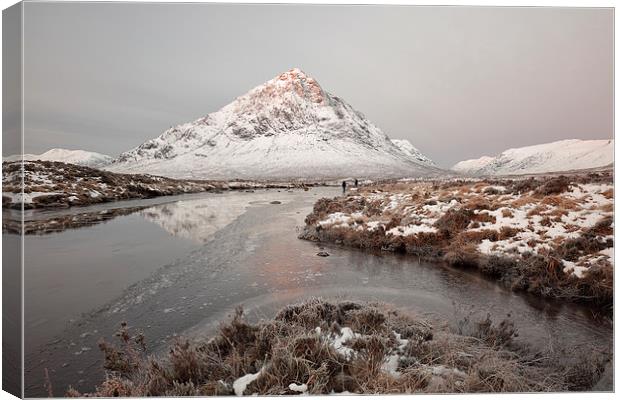  Etive Mountain Sunrise Canvas Print by Grant Glendinning