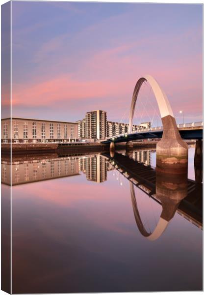 Sunset over the Clyde Canvas Print by Grant Glendinning