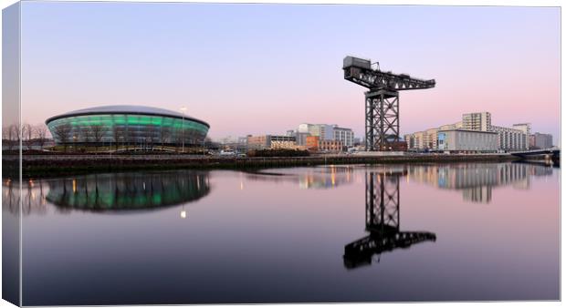 River Clyde Sunset Hues Canvas Print by Grant Glendinning