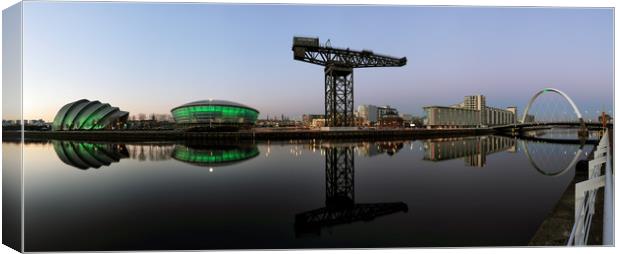 River Clyde Panorama Canvas Print by Grant Glendinning