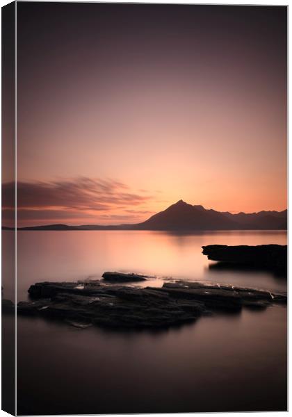 Elgol Sunset Afterglow Canvas Print by Grant Glendinning