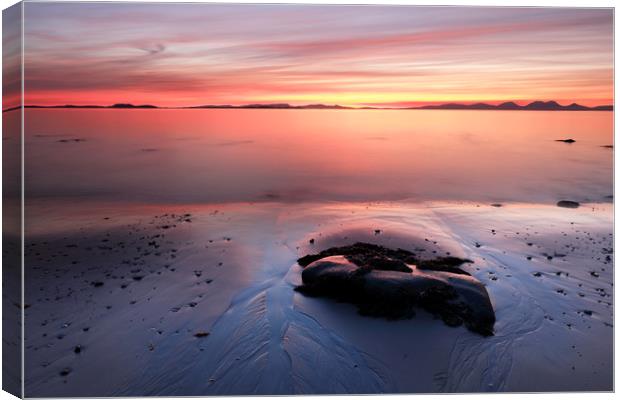 Kintyre Coastal Sunset Canvas Print by Grant Glendinning