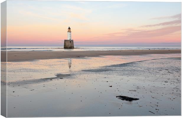 Lighthouse Sunset - Rattray Head Canvas Print by Grant Glendinning