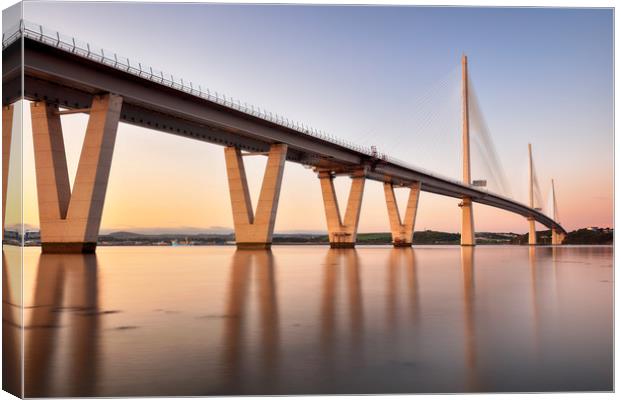 Queensferry Crossing Sunset Canvas Print by Grant Glendinning