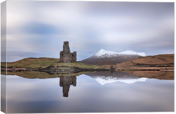 Ardvreck Castle Reflection Canvas Print by Grant Glendinning