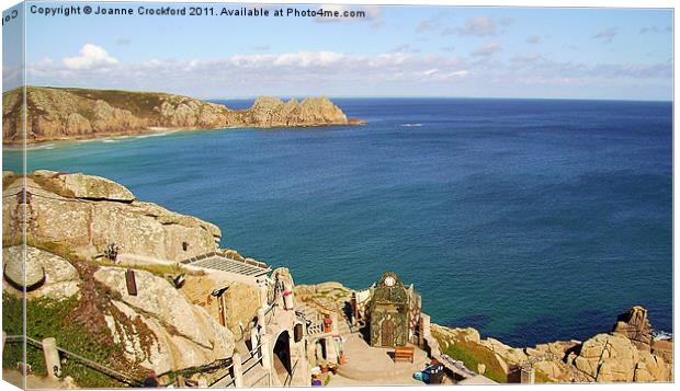 View over the Minack Theatre in Cornwall Canvas Print by Joanne Crockford
