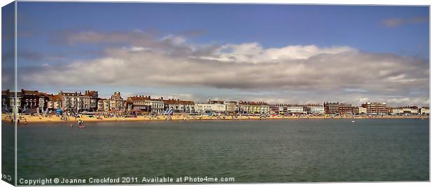 Weymouth sea front Canvas Print by Joanne Crockford