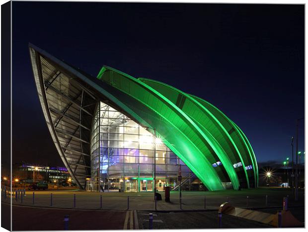 Glasgow Clyde Auditorium Canvas Print by Maria Gaellman