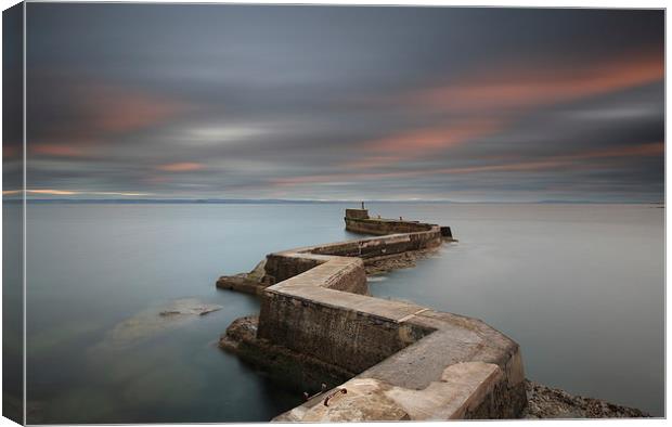 St Monans Pier at Sunset Canvas Print by Maria Gaellman