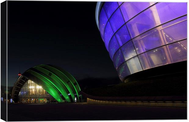 Glasgow Clyde Auditorium and part of Glasgow SSE H Canvas Print by Maria Gaellman