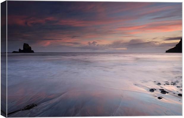 Talisker Bay at Sunset Canvas Print by Maria Gaellman