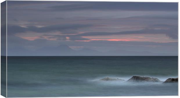 Sound of Jura at Sunset Canvas Print by Maria Gaellman