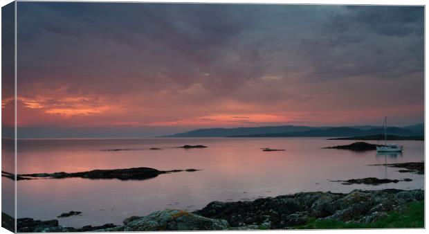 Red Sunset by Sound of Jura Canvas Print by Maria Gaellman