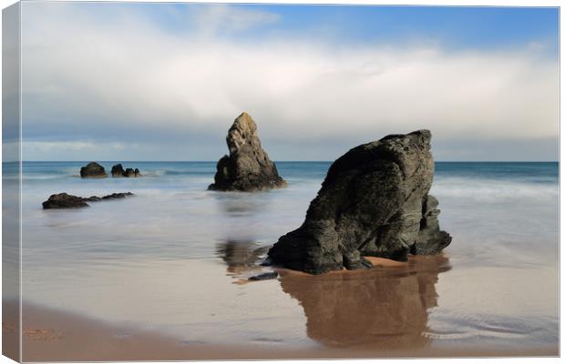 Giants on Sango Bay Canvas Print by Maria Gaellman