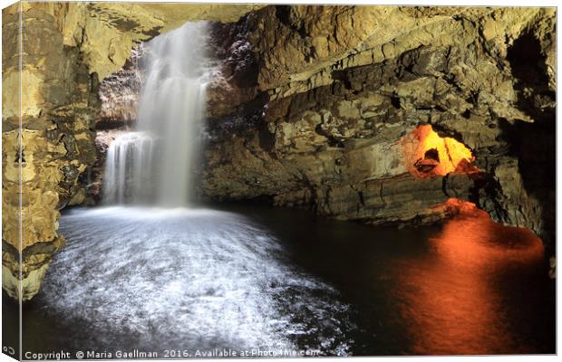 Smoo Burn Waterfall Canvas Print by Maria Gaellman