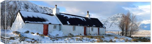 Blackrock Cottage in Winter (Panorama) Canvas Print by Maria Gaellman