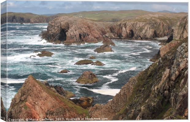 Mangersta Coastline Canvas Print by Maria Gaellman