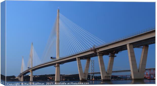 Queensferry Crossing in Panorama Canvas Print by Maria Gaellman