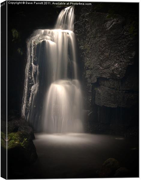 Lumsdale Valley Top Waterfall Canvas Print by Daves Photography