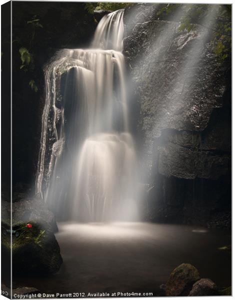 Lumsdale Valley Waterfall - Love Canvas Print by Daves Photography