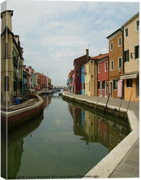 BURANO in VENICE Canvas Print by Jacque Mckenzie