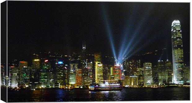 HONK KONG LIGHTS Canvas Print by Jacque Mckenzie