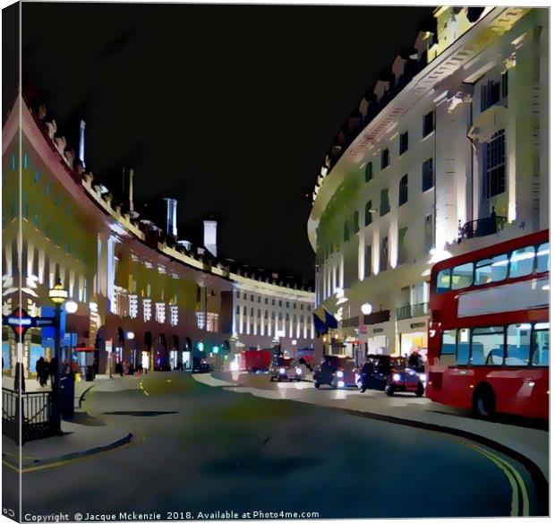 LONDON BY NIGHT Canvas Print by Jacque Mckenzie
