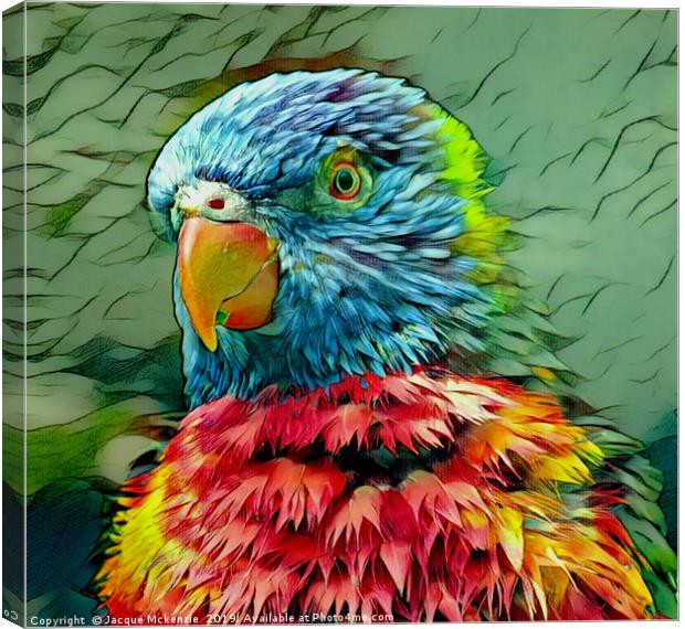 PRETTY POLLY PARROT Canvas Print by Jacque Mckenzie