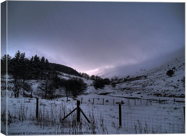 Snowy Beacons Canvas Print by Callum Cooper