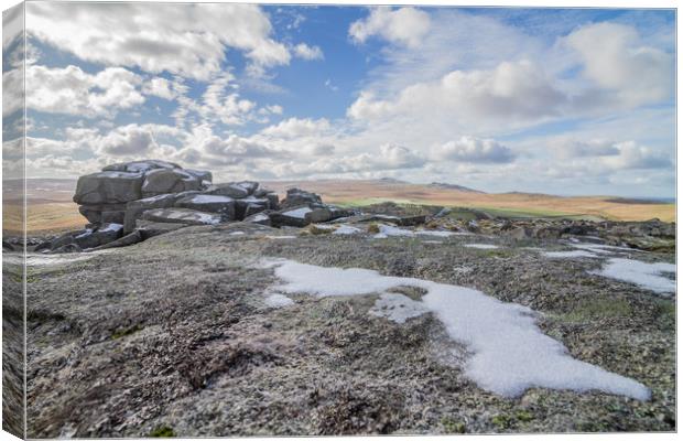 Belstone common to Higher Willhays Canvas Print by Images of Devon