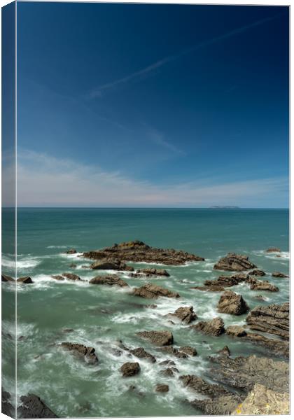Views of Lundy Island Canvas Print by Images of Devon