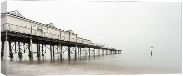 Teignmouth Pier, South Devon, Torbay. Canvas Print by Images of Devon