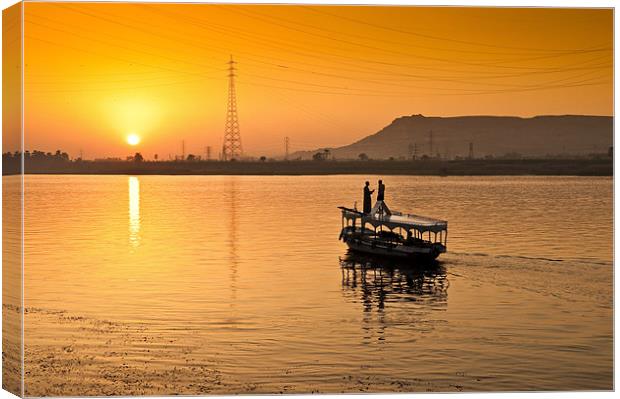 Sunset over The River Nile Canvas Print by Ian Collins