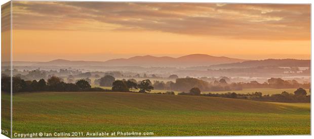 Malvern Hills Panorama Canvas Print by Ian Collins