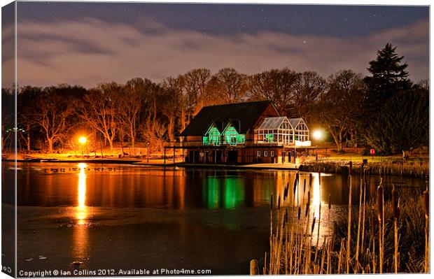 The Lakeside by night Canvas Print by Ian Collins