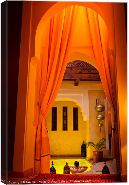 Relaxing Riad Canvas Print by Ian Collins