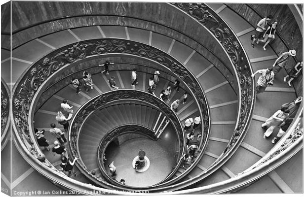 Vatican Spiral Staircase Canvas Print by Ian Collins