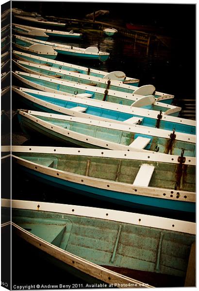 Closely parked boats Canvas Print by Andrew Berry