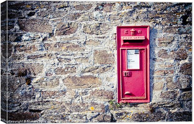Post Box Canvas Print by Andrew Berry