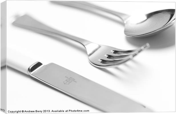Knife Fork Spoon Canvas Print by Andrew Berry