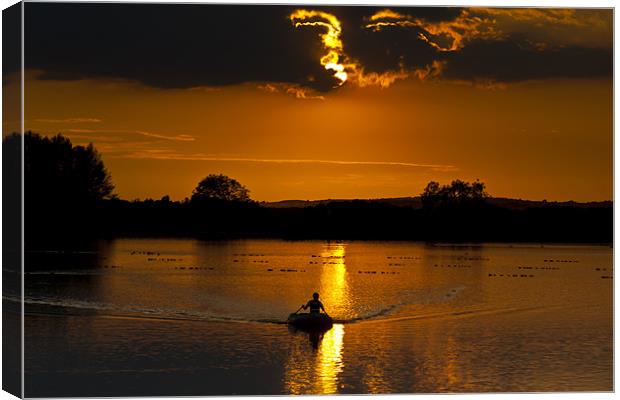 Canvus Rowing out of the sun Canvas Print by Jack Jacovou Travellingjour